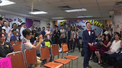 Hong Kong gay couple ties the knot behind closed doors