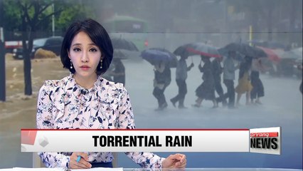 Seoul, central region soaked by sudden downpours