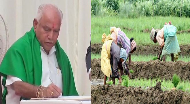 முதல் கையெழுத்தில் எடியூரப்பா விவசாய கடன்கள் தள்ளுபடி