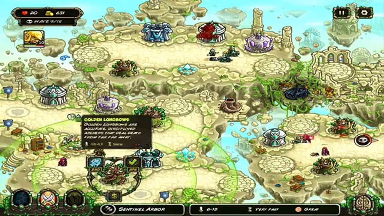 Kingdom Rush Origins Gameplay Walkthrough #13 ARCANE QUARTERS [Veteran] [3 Stars]
