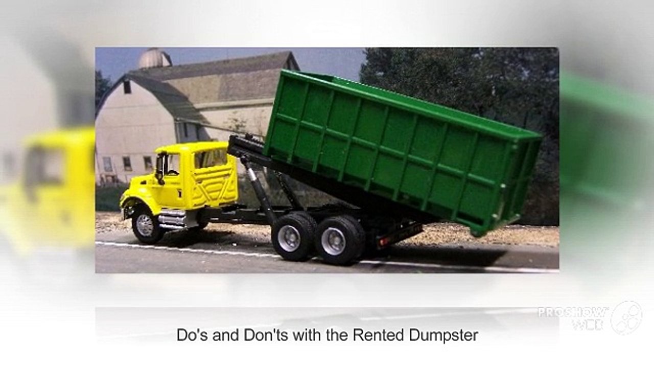 Do’s and Don’ts with the Rented Dumpster