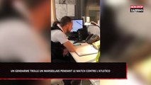 OM-Atletico : Un policier supporter du PSG trolle un marseillais pendant le match (Vidéo)