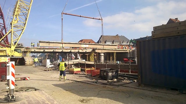 Démontage du Pont-à-ponts à Tournai