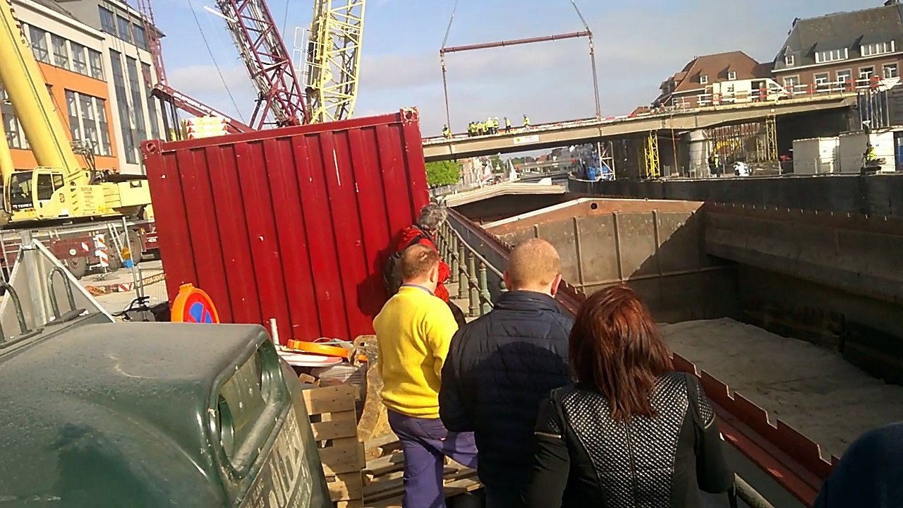 Démontage du Pont-à-ponts à Tournai