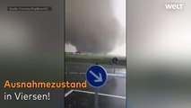 Nordrhein-Westfalen: „Sehr eindrucksvoller Tornado“ wütet über Viersen
