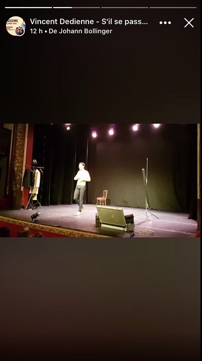 Il grêle sur scène lors du spectacle de Vincent Dedienne au Troca