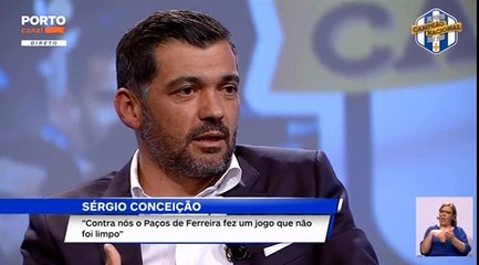 Sérgio Conceição "Se o Rui Vitória me desse os parabéns, seria de forma hipócrita"
