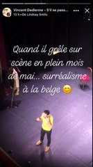 Il grêle sur scène lors du spectacle de Vincent Dedienne au Troca