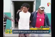 Chiclayo: Chofer requisitoriado por grave delito transportaba a escolares