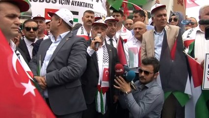 HAK-İŞ'ten ABD Büyükelçiliği önünde Filistin açıklaması