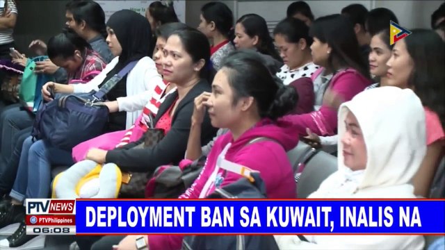 Deployment ban sa Kuwait, inalis na