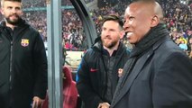 VIRAL: Football: Messi cheered by fans as Barca play in South Africa