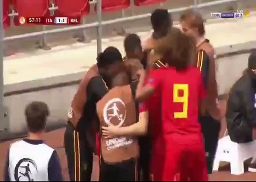 1-1 Yorbe Vertessen Goal UEFA Euro U17 Semifinal - 17.05.2018 Italy U17 1-1 Belgium U17
