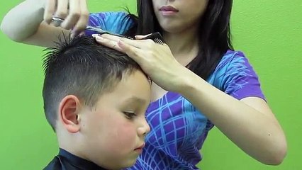 Little boys clipper haircut (straight hair)