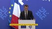 "Les dirigeants européens sont unis sur l'Iran et le commerce", explique Emmanuel Macron, lors de sa conférence de presse à Sofia (Bulgarie)