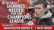 Signings Needed for the Champions League | Manchester United 0 West Bromwich Albion 1 | FANCAM