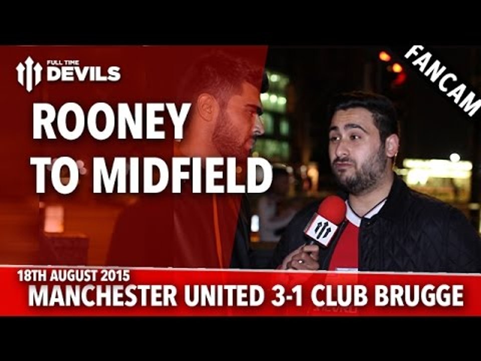 Rooney to Midfield | Manchester United 3-1 Club Brugge | FANCAM