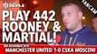 Play 442, Rooney & Martial! |  Manchester United 1-0 CSKA Moscow | FANCAM