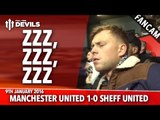 Fan Sleeping During Manchester United 1-0 Sheffield United | FANCAM