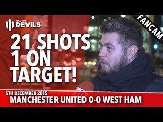 21 Shots, 1 On Target?! | Manchester United 0-0 West Ham United | FANCAM