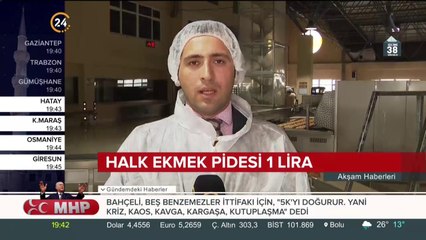 Halk ekmek pidesi 1 lira
