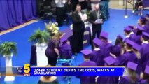 Student with Rare Neurological Disorder Defies Odds, Walks at Graduation