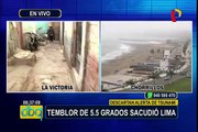 Sismo provocó deslizamientos de piedras en la Costa Verde