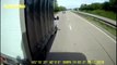 Heart-stopping moment van driver brakes in front of 44-tonne HGV, nearly causing crash