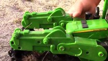 Tonka Dump Truck for Kids - Unboxing, Playing, Digging - John Deere Backhoe Excavator