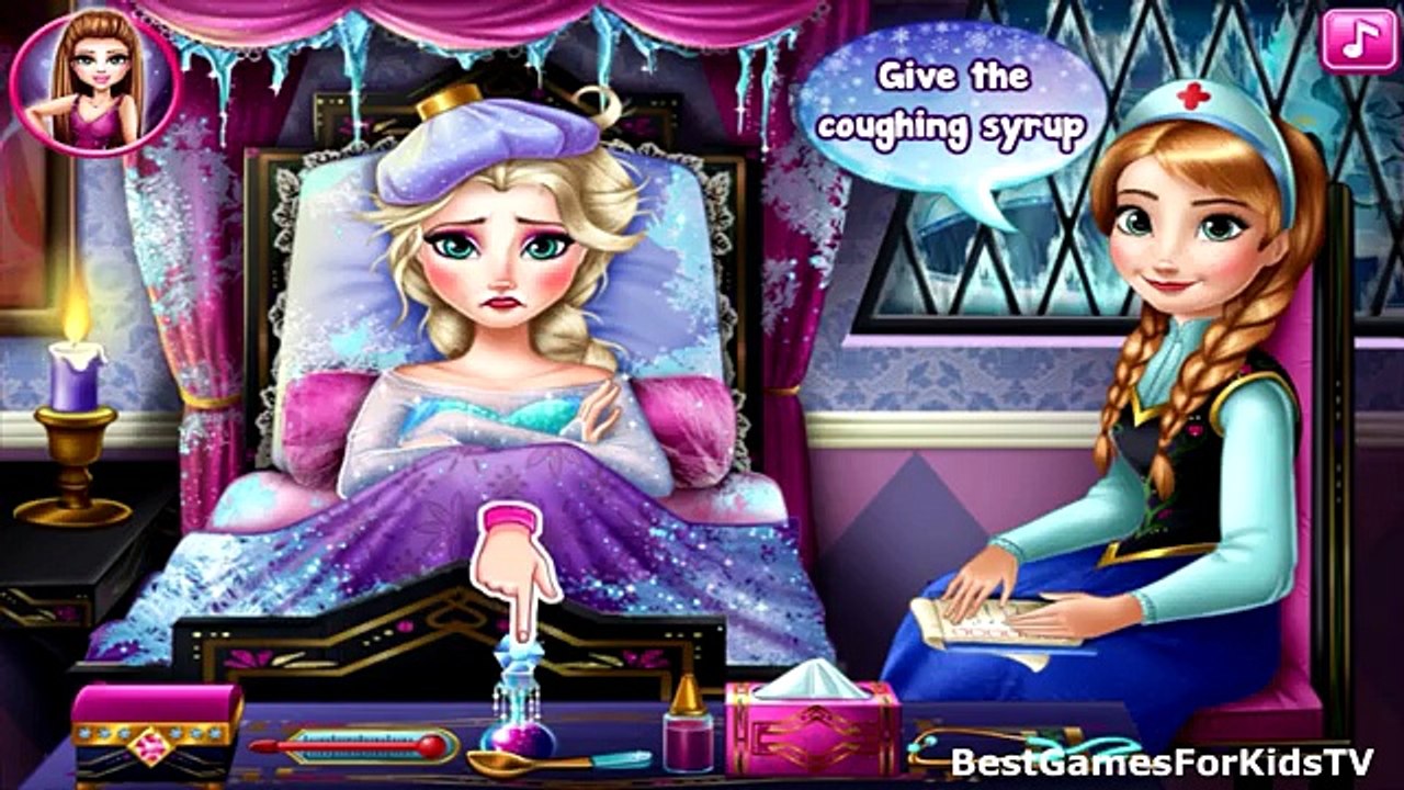 Princess Frozen Elsa Flu Doctor Game for Little Kids Children Movie TV