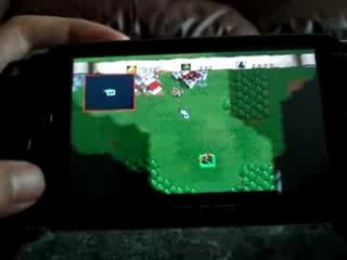 Warcraft 2 Dark Saga played on a modded PSP