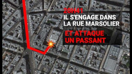 Le parcours sanglant de Khamzat Azimov dans Paris pendant son attaque au couteau