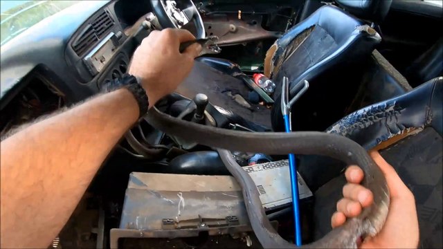 Ils sauvent un serpent Black Mamba blessé, coincé dans une carcasse de voiture