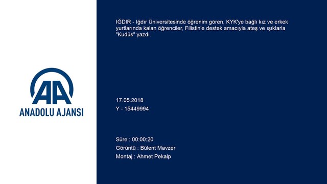 Doğu Anadolu'da KYK yurtlarında İsrail protestosu - IĞDIR