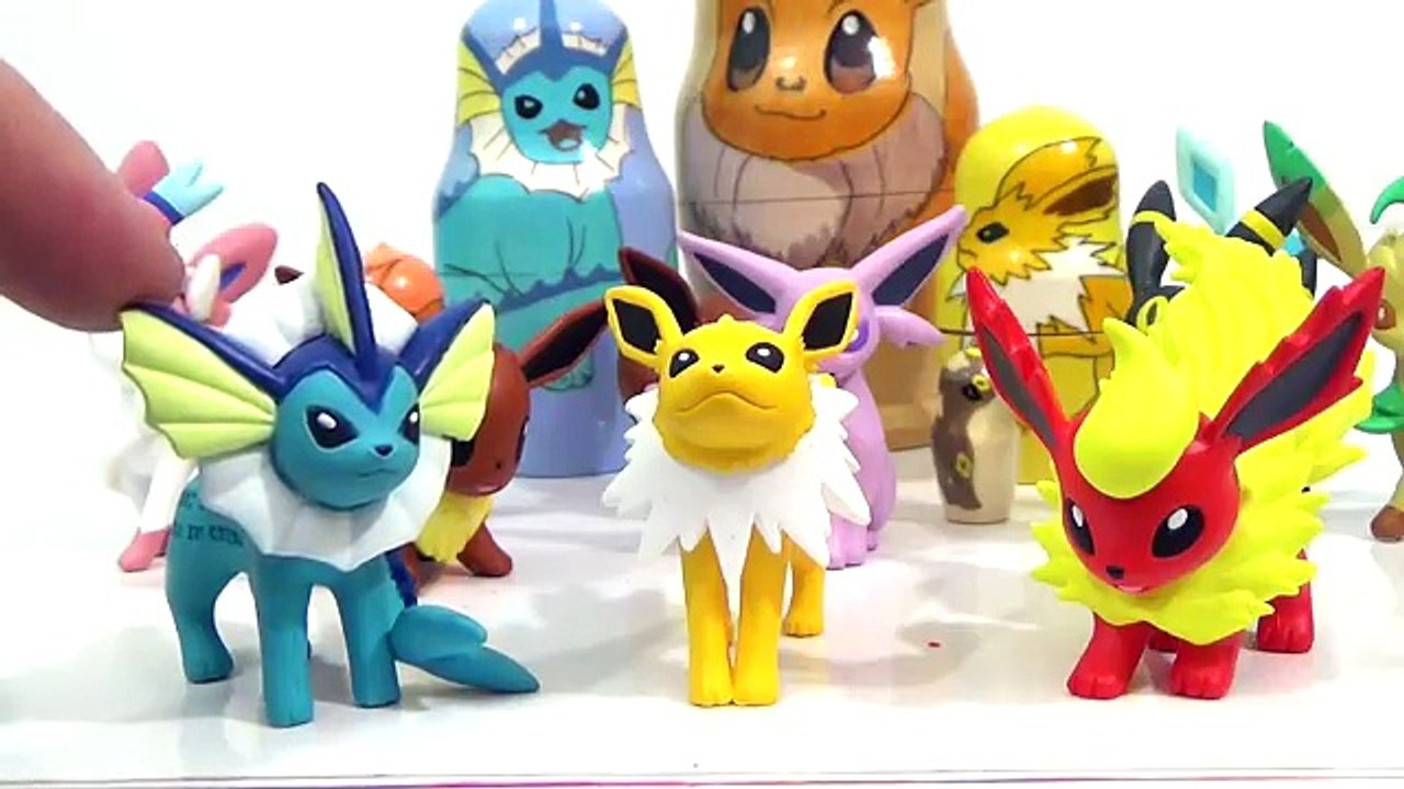 POKEMON Nesting Dolls Toy Surprises with Pikachu and Eevee