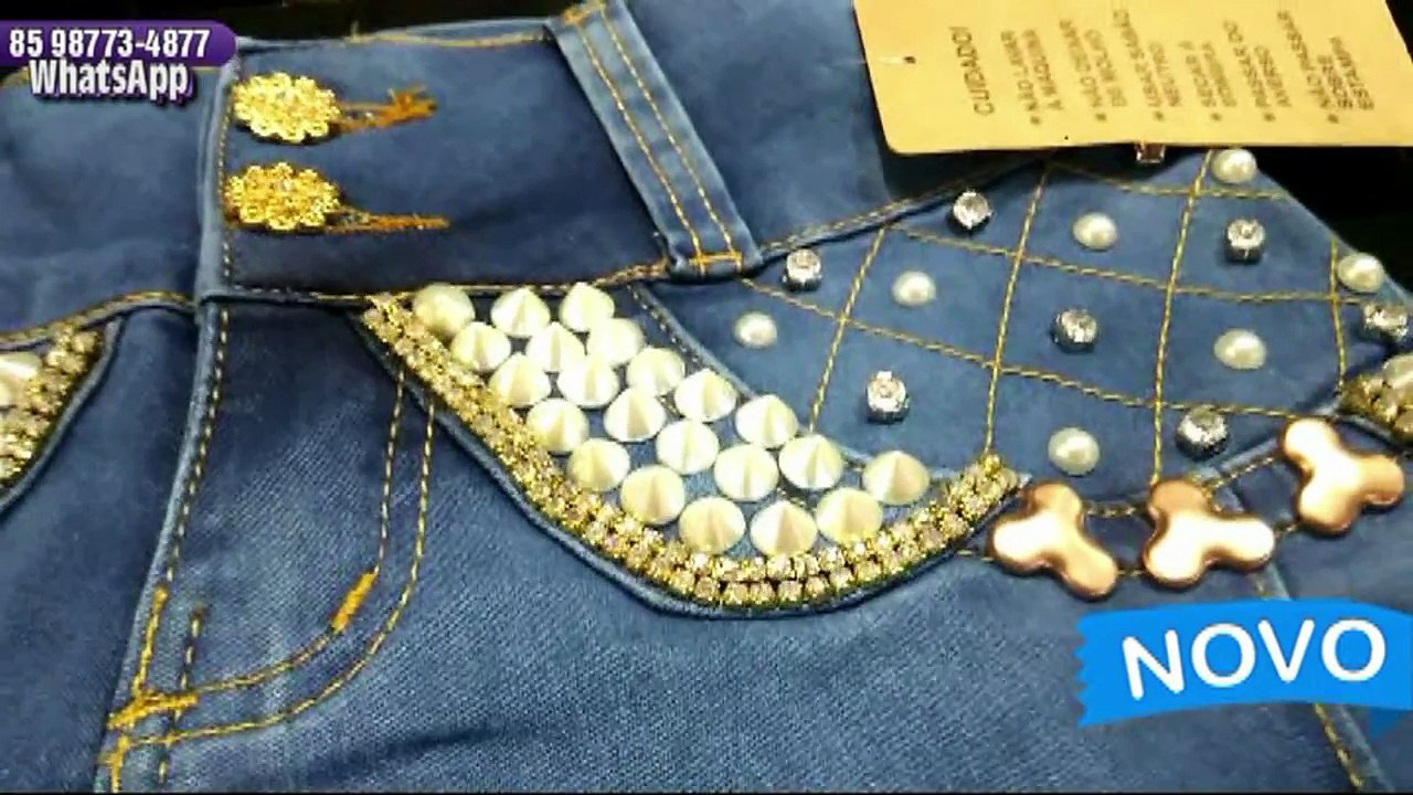 Nova coleção de Short jeans customizados com renda e perolas compre pelo Whatsapp 85 98773 4877