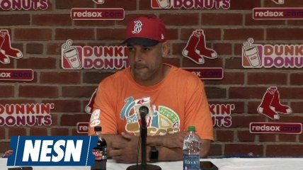 Alex Cora on J.D. Martinez's high level of play, Dustin Pedroia's return