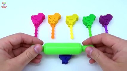 Playdough Clay with Butterfly | Ducks Lollipops Animal Molds Learning Colours Fun for Kids