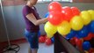 Como fazer arco de balões 3 cores espiral tema carros