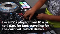 Electric Daisy Carnival fans greeted by a trio of DJs at McCarran International Airport