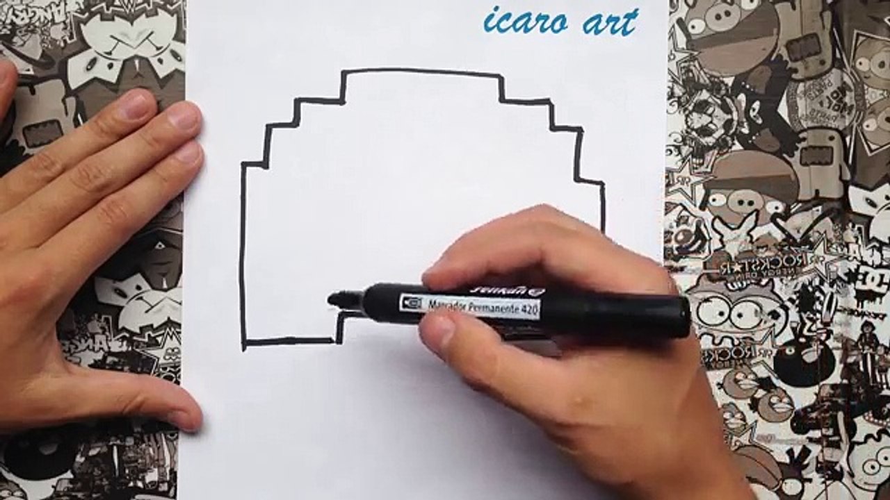 Como dibujar al hongo de Mario bros | how to draw goomba