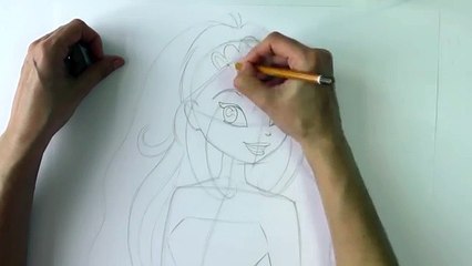 Уроки рисования. Как нарисовать БЛУМ из мультика ВИНКС КЛУБ Winx Club