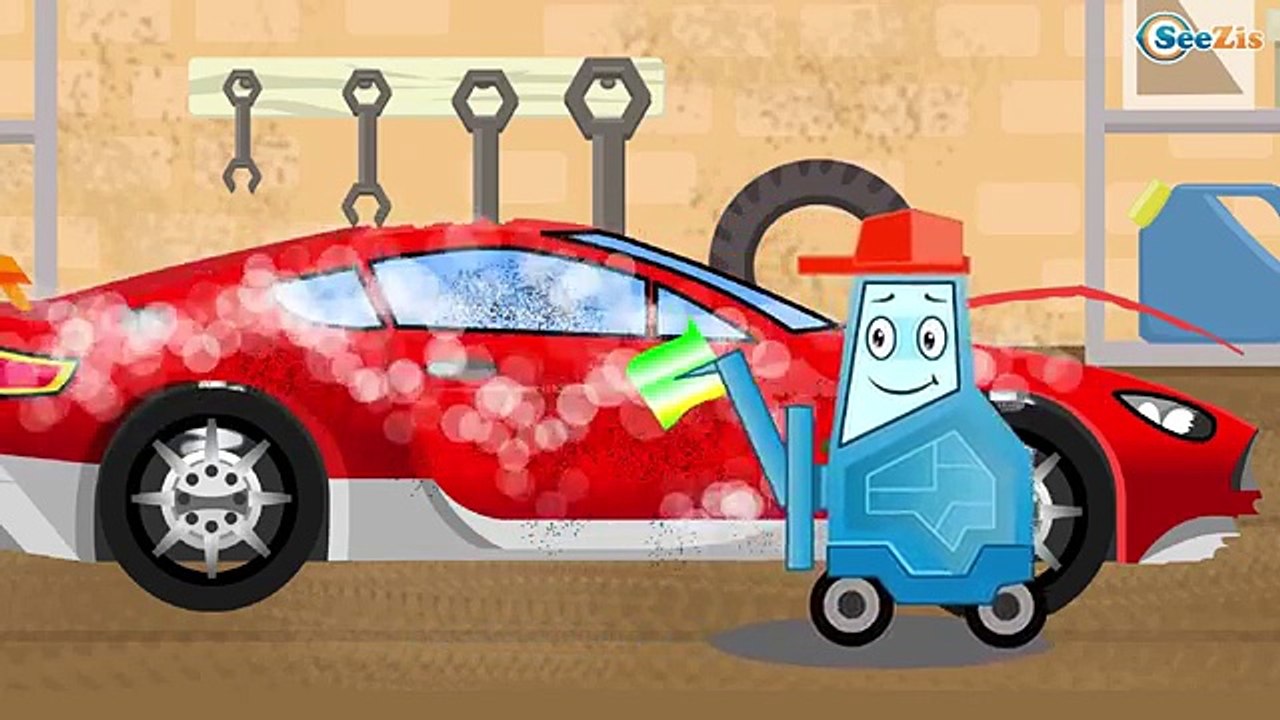 Le Camion de pompier et La Voiture de police SAUVER ÉQUIPE - NOUVELLE VOITURE Dessin animé