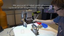 Intuitive Robot Tasks with Augmented Reality and Virtual Obstacles