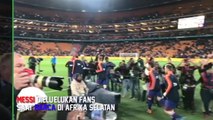 Messi Dielu-elukan Fans Saat Barca di Afrika Selatan