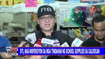 DTI, nag-inspeksyon sa mga tindahan ng school supplies sa Caloocan