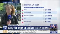 Grève: la direction de la SNCF prévoit demain 3 Transilien sur 5, 2 TER sur 5, 3 TGV sur 5 et 1 Intercités sur 2