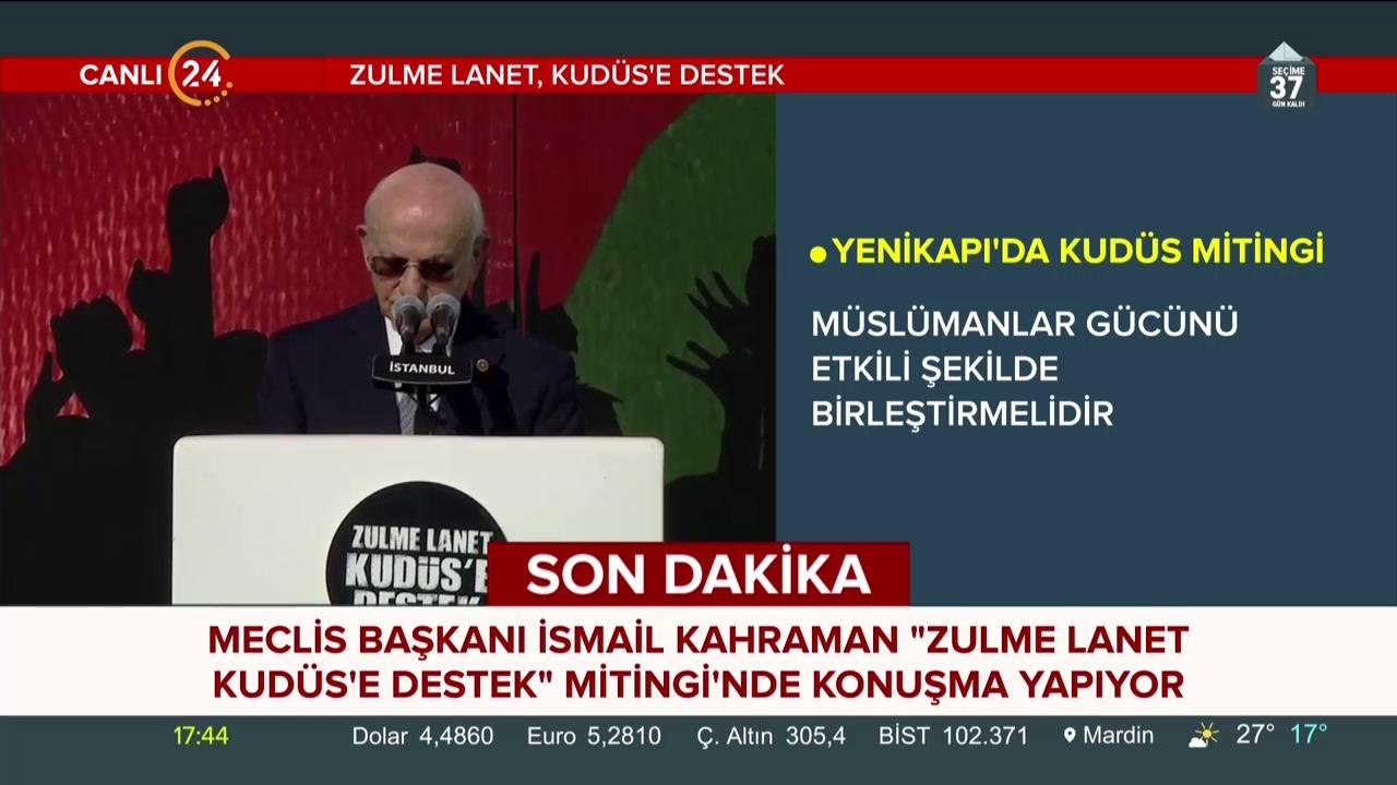 İsmail Kahraman konuşma yapıyor