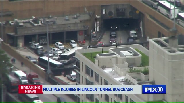 At Least 32 Injured After Buses Collide Outside Lincoln Tunnel in Manhattan