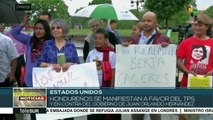 Hondureños se manifiestan en EE.UU. contra la eliminación del TPS